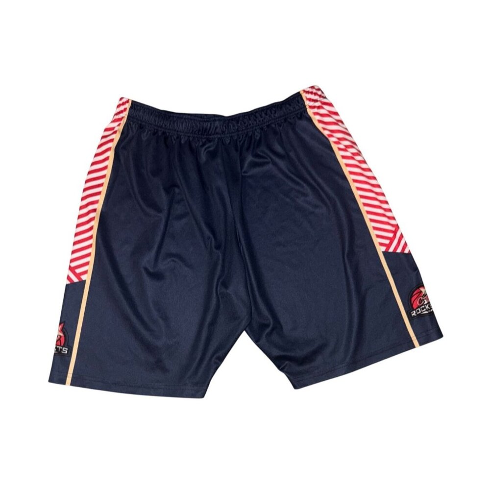 CV Rockets Youth Basketball Shorts Xl Blue & Red Striped Polyester